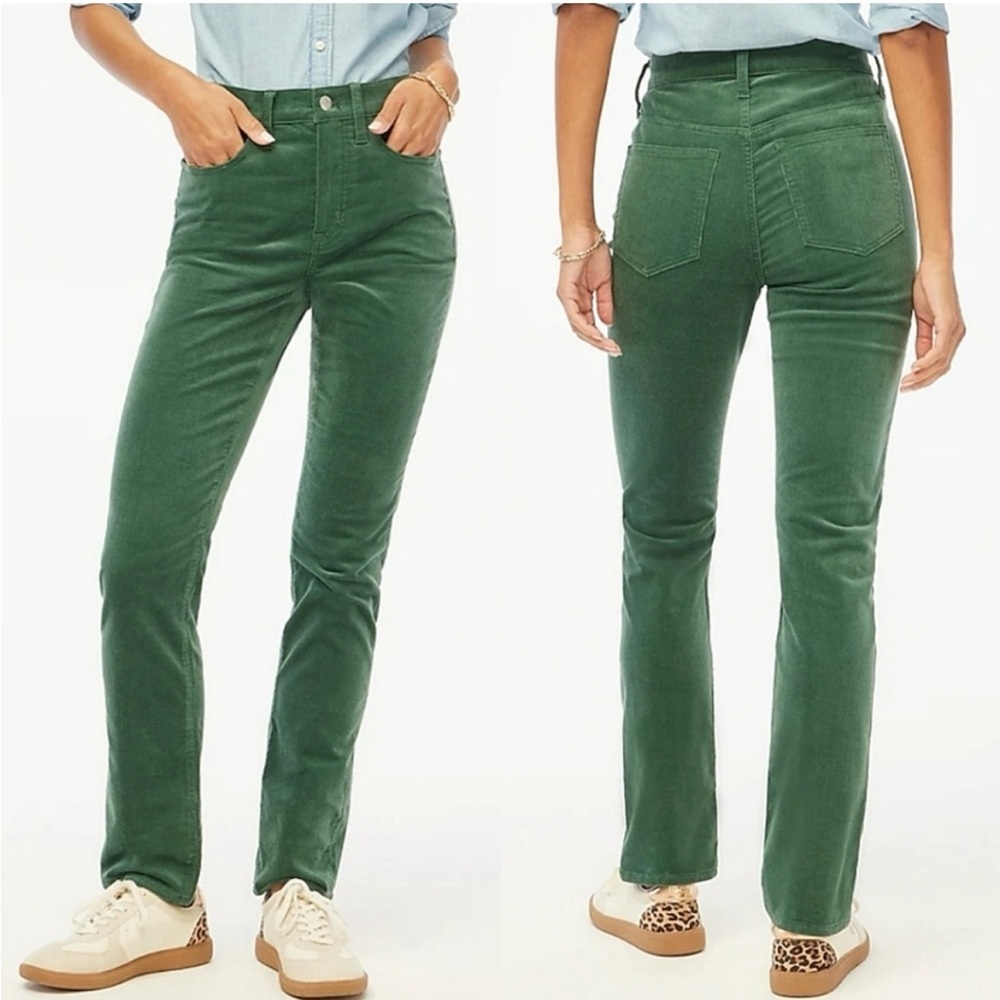 J. Crew Forest Green Corduroy Straight-Leg Pants
